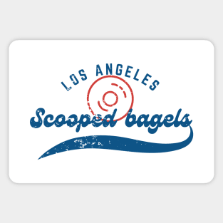 Los Angeles Scooped Bagels | Funny | Bagel Battle | Scooped Bagel Beef | New York City | Los Angeles | NYC | LA Sticker